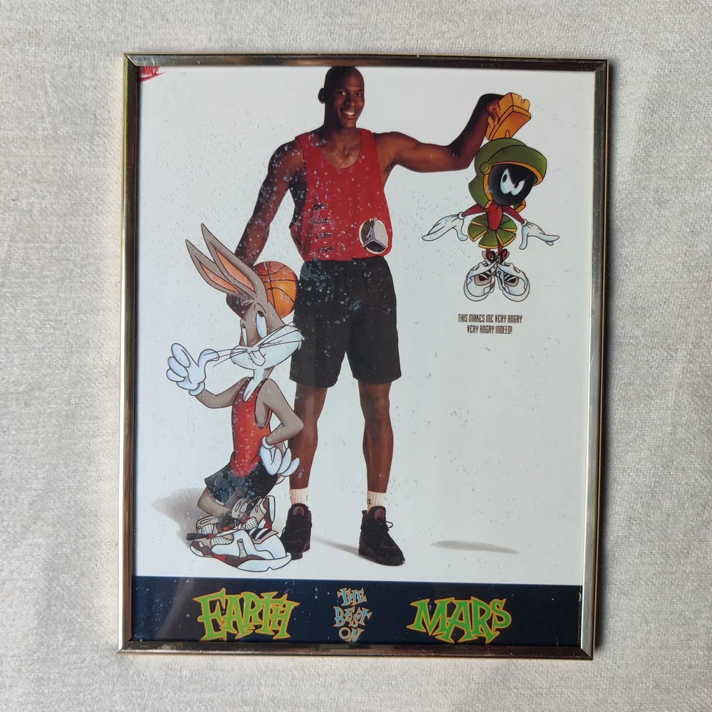 Nike Aerospace Poster Best on Earth Mars Jordan Bugs Bunny Marvin Space Jam 8x10
